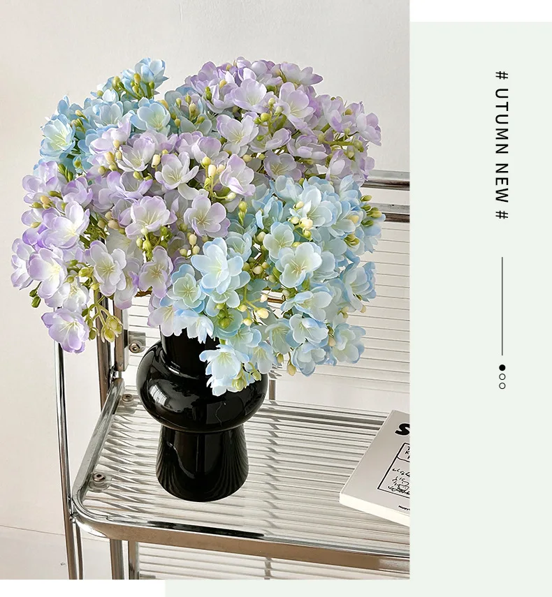4PC/Bündel Künstliche Jasmin Blumen Bouquet Hochzeit Blume Esstisch Gefälschte Blumen für Home Hotel Frühling Hochzeit Vase Dekor – Detail 6