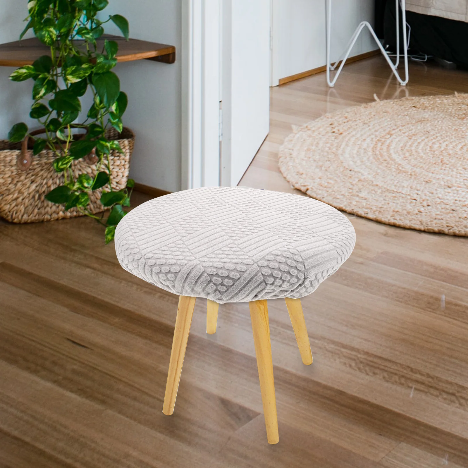 أغطية مقاعد كرسي الطعام المرنة مقاس 11-14 بوصة أغطية مستديرة قابلة للتمدد لوسائد البراز واقيات كرسي المطبخ والحفلات المنزلية