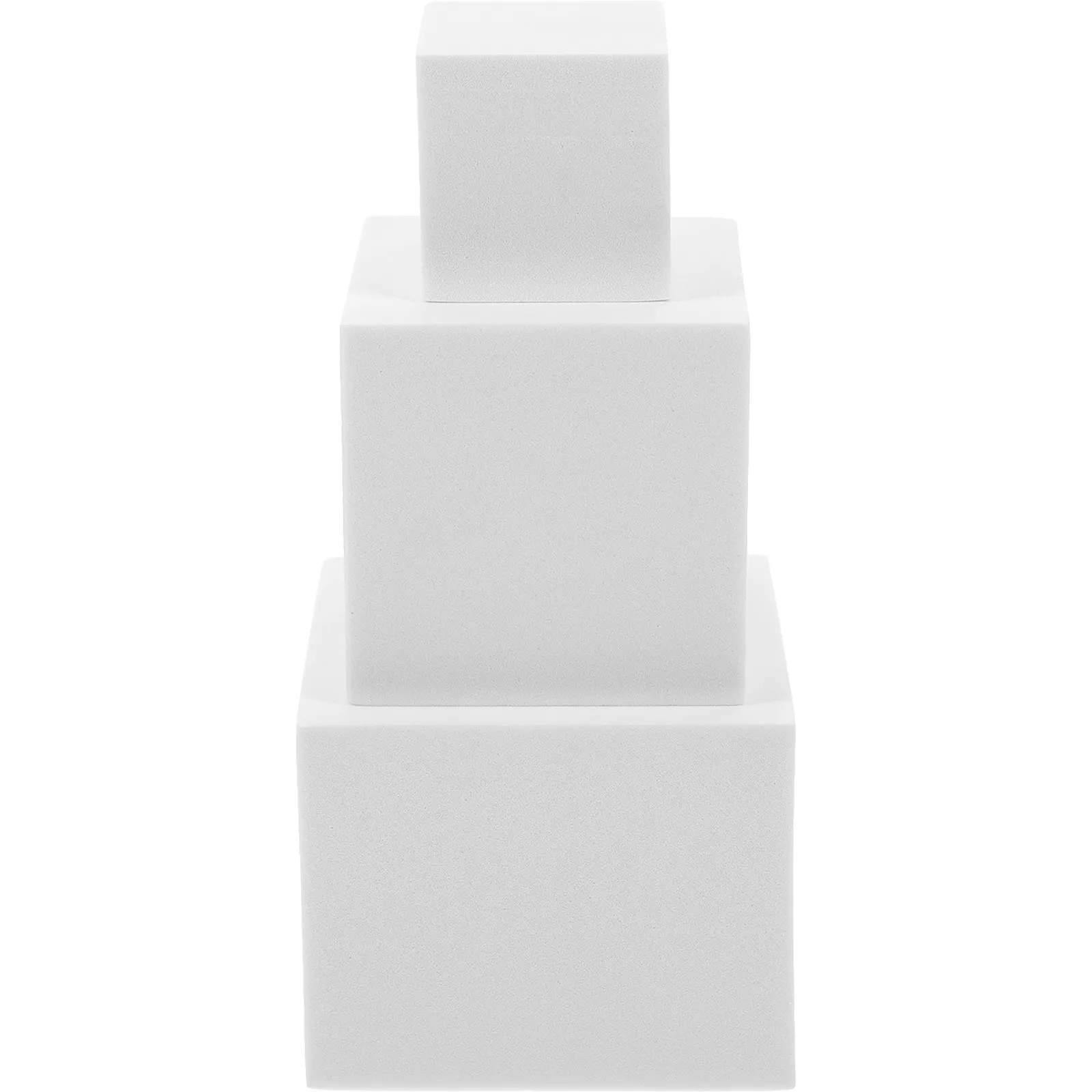 

3Pcs White Foam Cube Photo Props Geometry Display Cubes for Jewelry Cosmetics Small Item Photography and Desktop Decoration