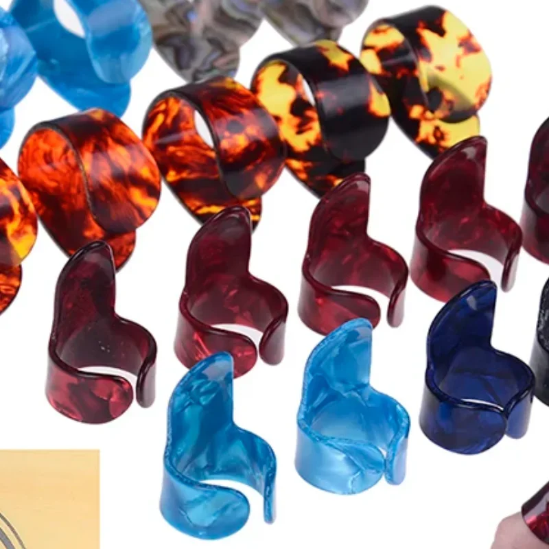 جيتار 10 قطع من أدوات اختيار إصبع الإبهام من الفولاذ المقاوم للصدأ