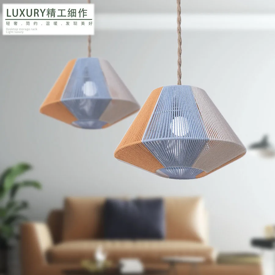 

Крышка светильника тканый декоративный абажур в стиле бохо шикарный светильник бумага уникальный абажур креативный подвесной светильник ручной работы художественный