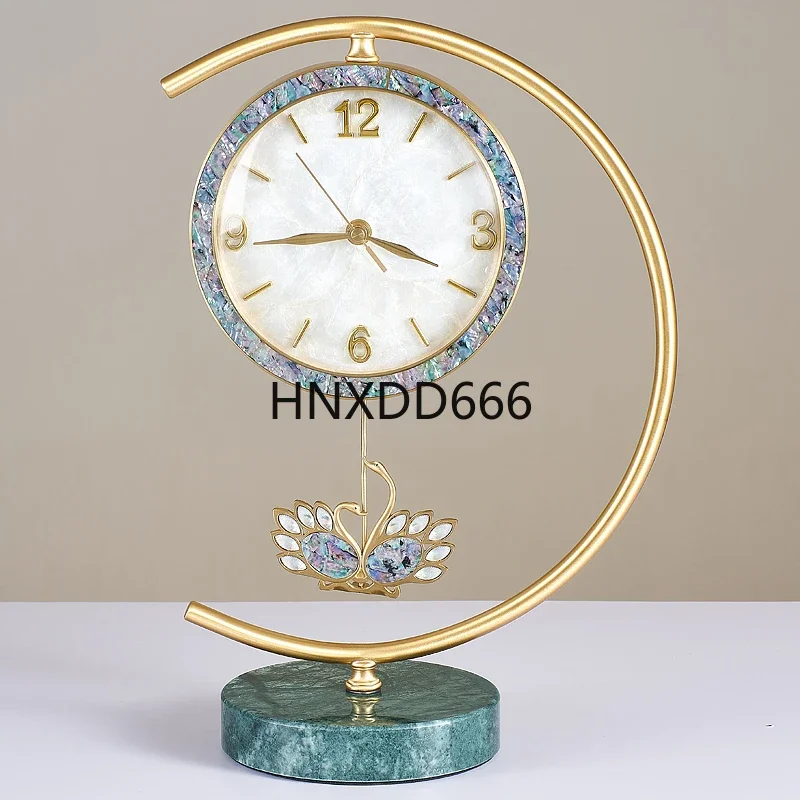 European style living room Entrance hall desk clock Office pointer clock Light luxury table decoration and accessories modern