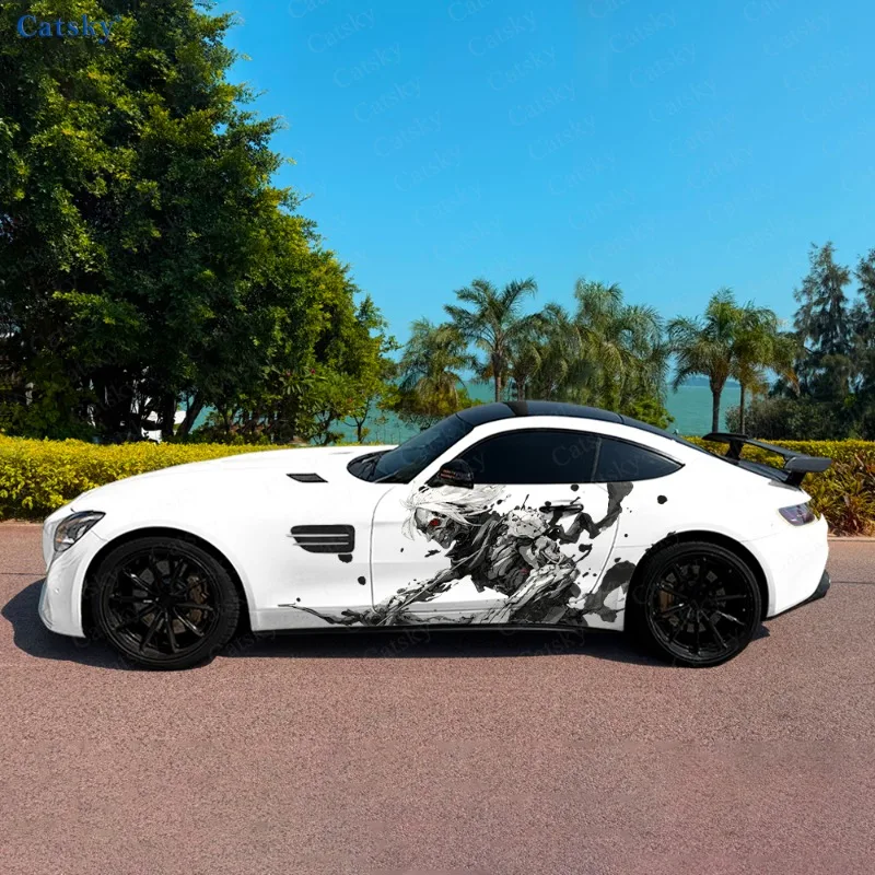 

Чернила со скелетом ужасов, автомобильные виниловые наклейки, самоклеящаяся наклейка из ПВХ, подходит для грузовиков, внедорожников, украшения, автоаксессуары, подарок