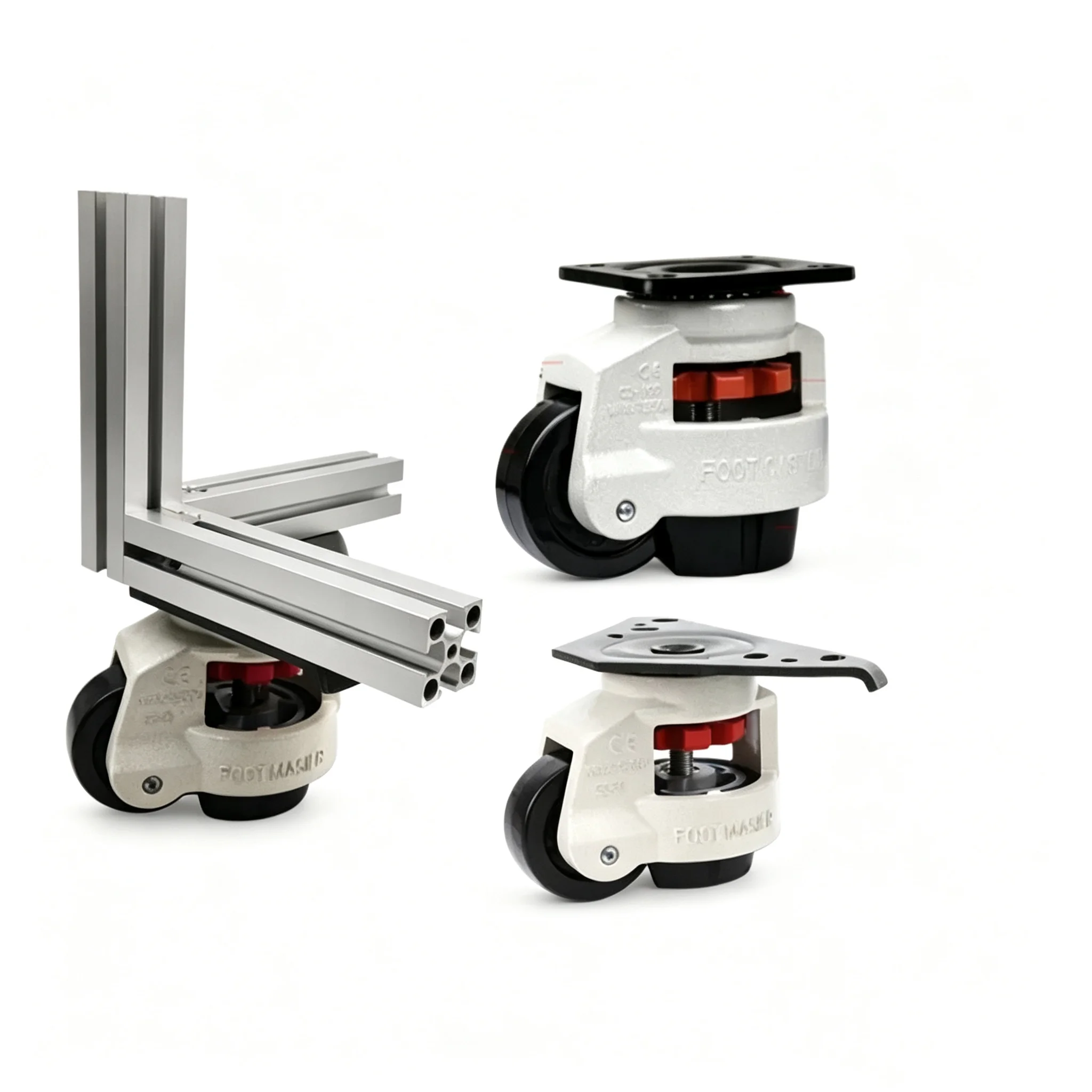 Aluminum profile accessories 30/40/45/50 triangle plate 60F/80F/100F adjustment caster