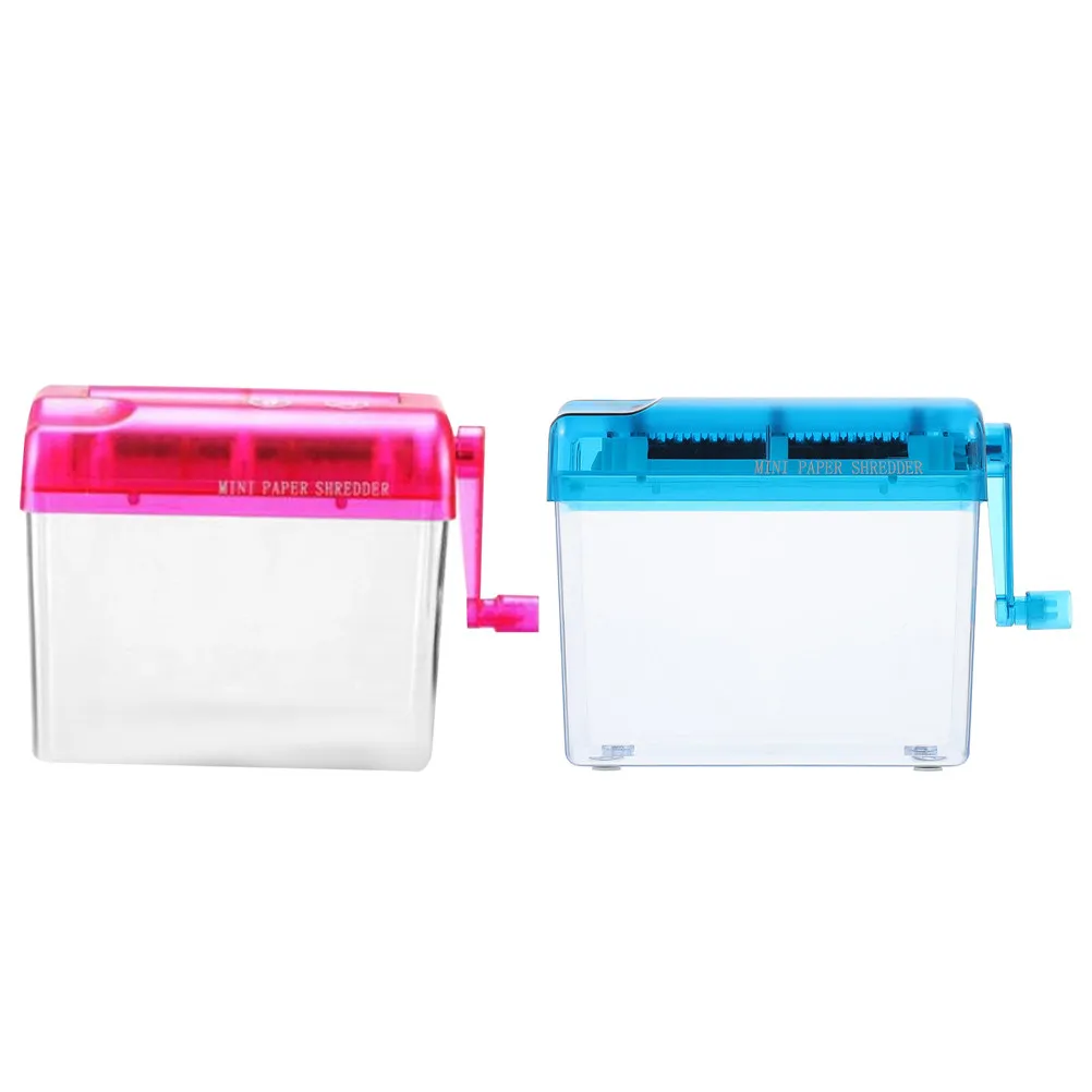 

2 шт. мини-шредеры для бумаги, портативные ручные настольные измельчители для документов, для дома и офиса, для обеспечения безопасности документов