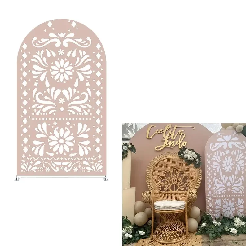 Mehofond Beige Cielito Lindo Arch Wallฉากหลังเม็กซิกันFiestaงานแต่งงานDecor Baptism Baby Shower Birthday Partyพื้นหลัง
