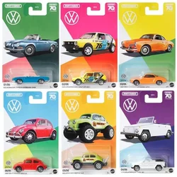 Original Streichholz schachtel Auto 70 Jahre Gedenken 1:64 Fahrzeuge Legierung Druckguss Volkswagen die Beatles Benz Bugatti Kinderspiel zeug für Kinder