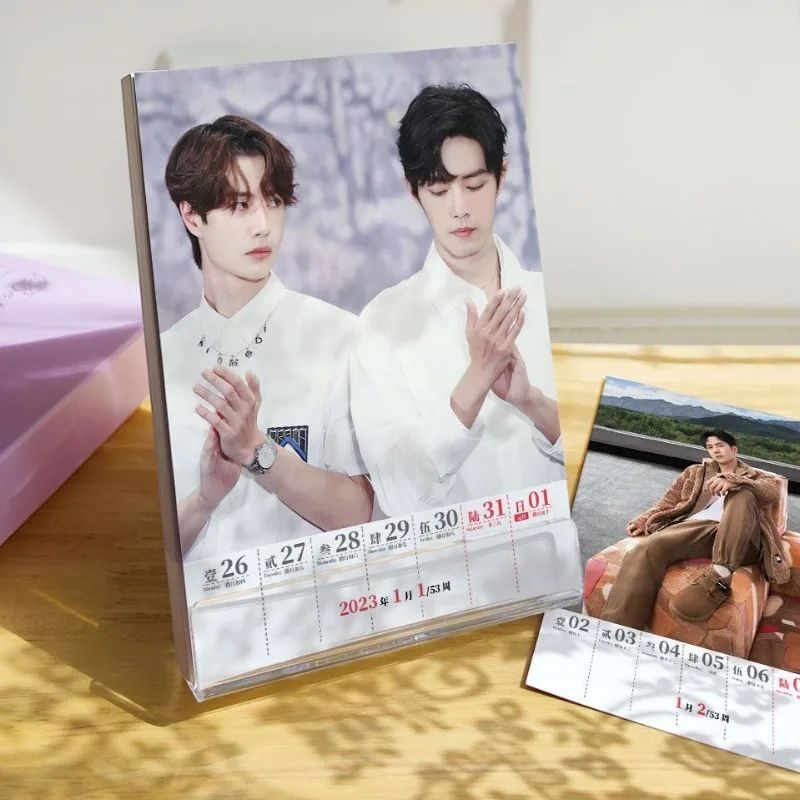 

Bojun Yixiao 2026 Desk Calendar Weekly Calendar 2026 Calendar Surrounding Photo Album Photo Frame Table New Year Birthday Gift