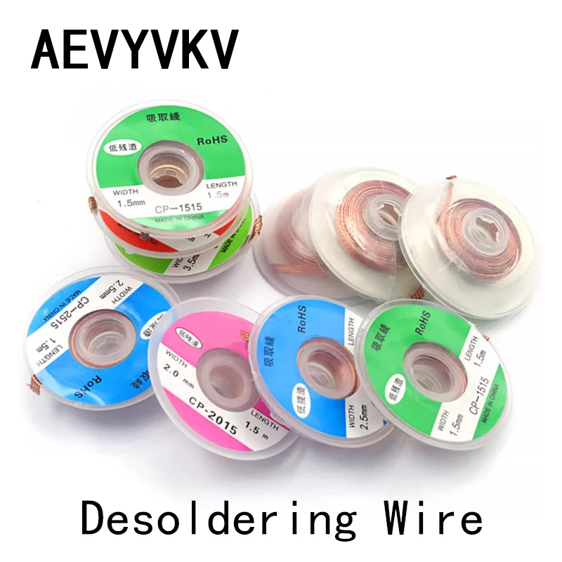 Desoldering Sucção Tin Wire, Solda Braid Wire para PCB, Tin Remove Welding Tool, 1.5mm, 2.0mm, 2.5mm, 3.0mm, 3.5mm