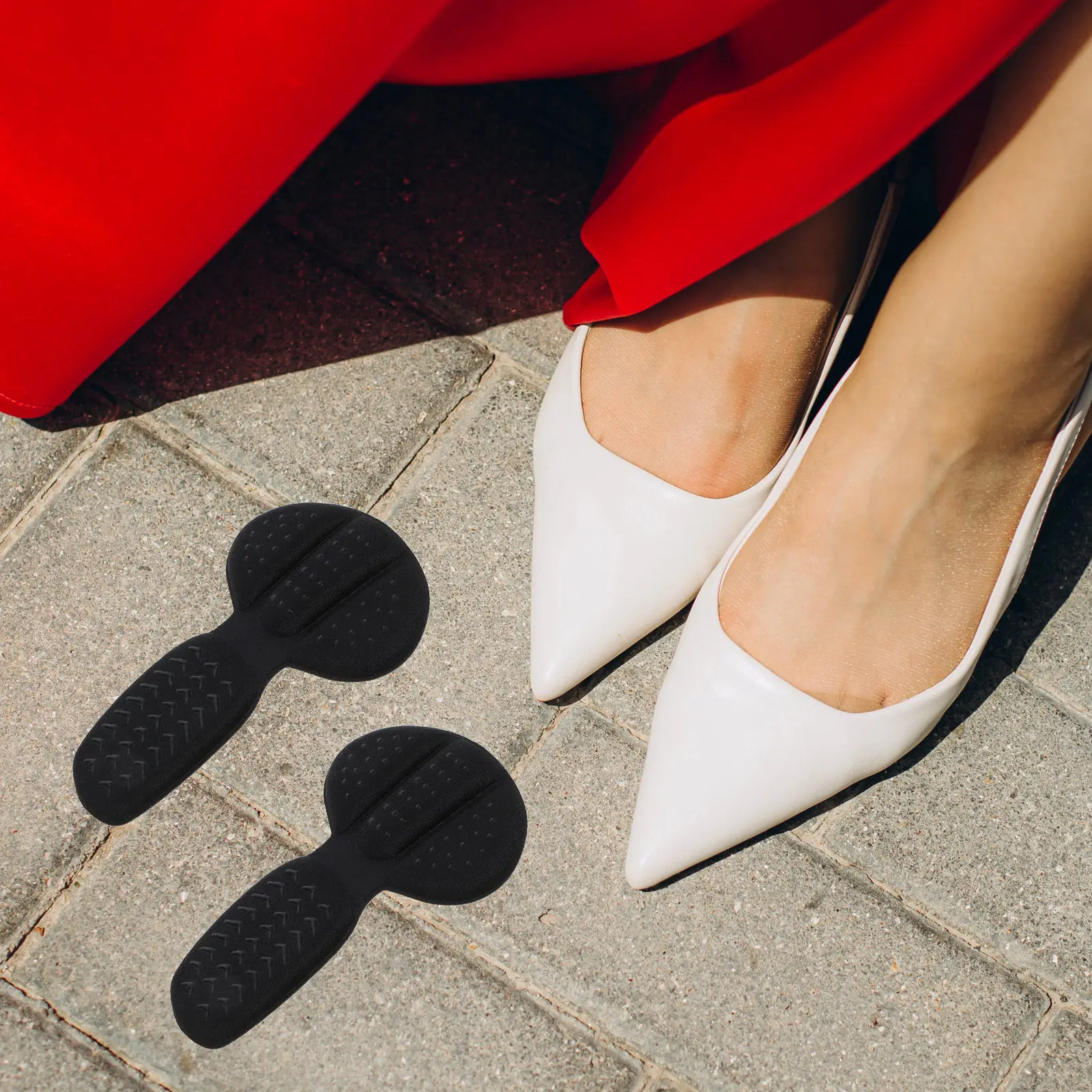 

4Pair Wear-Resistant Heel Pads Anti-Drop Comfortable Heel Cushions for High Heels Sandals Booties Shoe Inserts