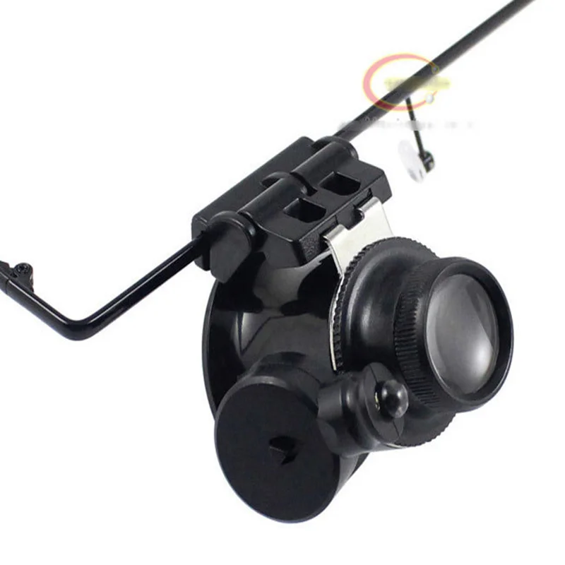 حار 20X أحادي تلسكوب مكبرة الزجاج LED ساعة إصلاح لوحة دوائر كهربائية إصلاح لحام نظارات مجوهرات اليشم التفتيش