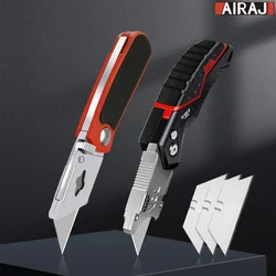 AIRAJ Utility Pocket Knife Heavy-Duty Thickened Rust Proof Durable Multifunctional Foldable Industrial Grade Manual Tool