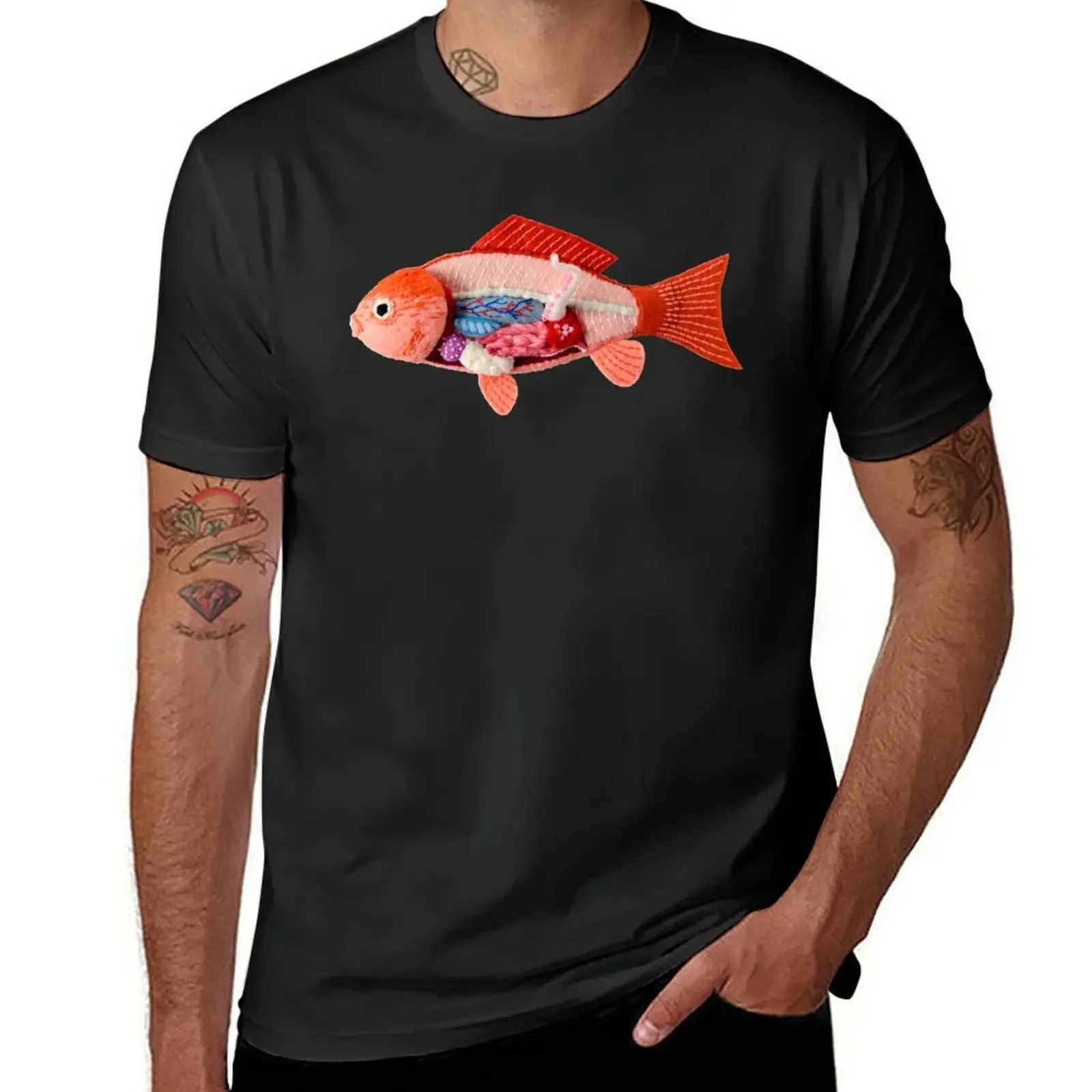 Anatomy of Nishiki-Koi Fish #2 T-Shirt customs oversized graphic tee anime figures anime t shirts mens graphic t-shirts funny