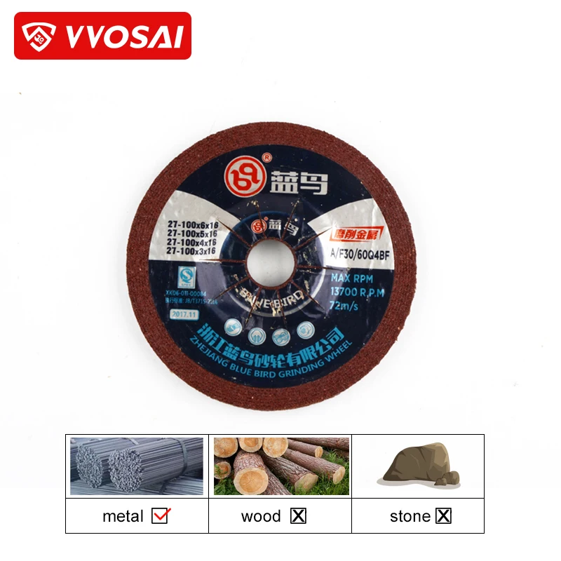 VVOSAI 100mm Resin Grinding Wheel Multi-function Metal Saw Blade Cutting Angle Grinder Rotary Tool