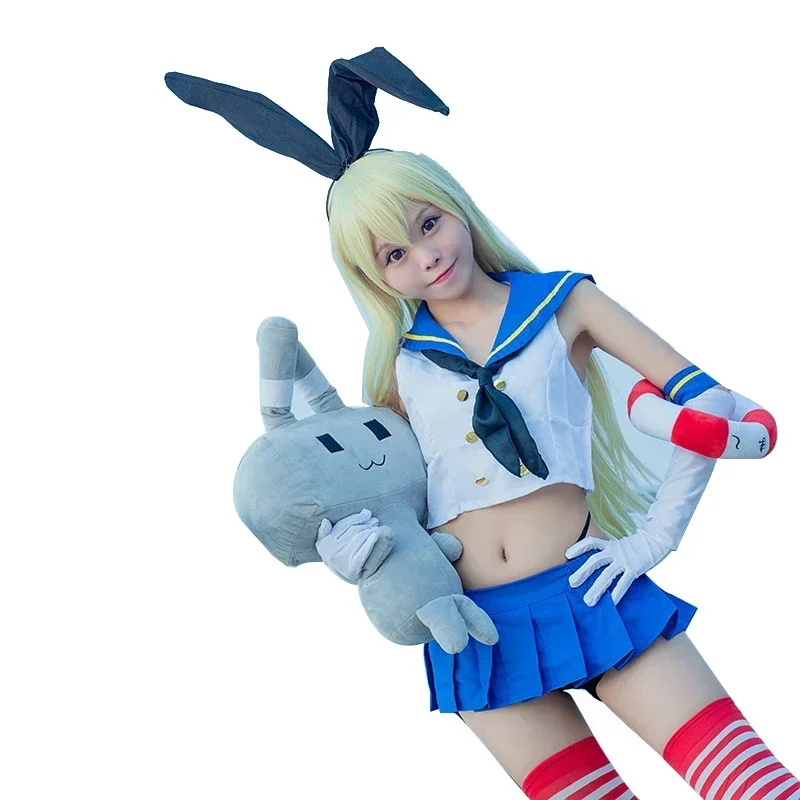Anime Kantai Collection Shimakaze Cosplay Kostuums JK Sailor Uniformen Pak Vrouw Sexy Rok Pak Halloween Kostuums