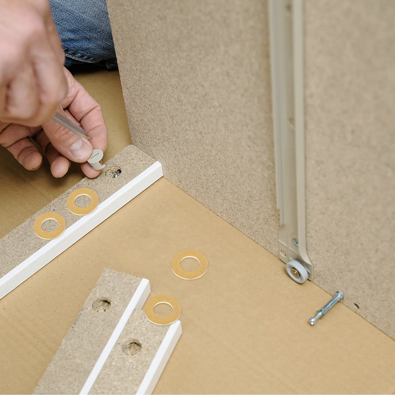 

50 Pcs Flat Brass Washer Sealing Gasket Washers Copper Assortment Electrical Connections Fastener