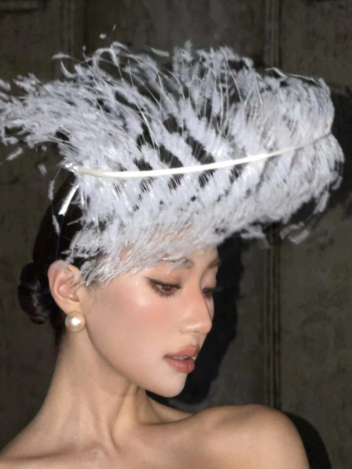 ele-bla-ostrich-feather-hairband-for-photoaphy-vintage-sle-heavy-embroidery-silk-burned-feathers-curve-aped-headwear
