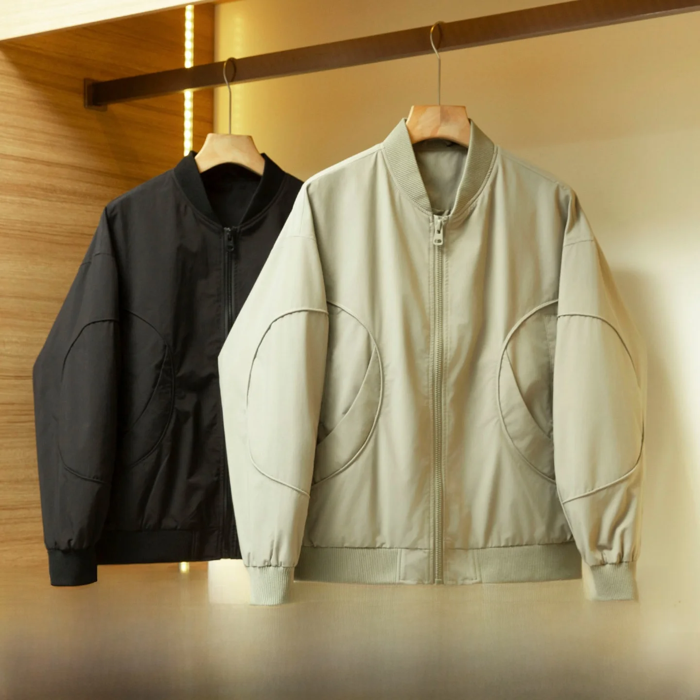 

Texture Fabric Waterproof Windproof Men's Baseball Collar Cotton Jacket Autumn Winter New Arrival Warm Standard Fit