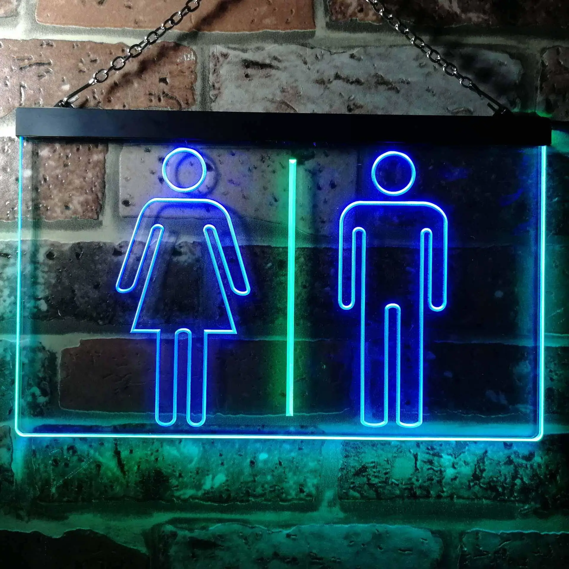 

Men Women Toilet Washroom Dual Color Led Neon Sign st6-i0219