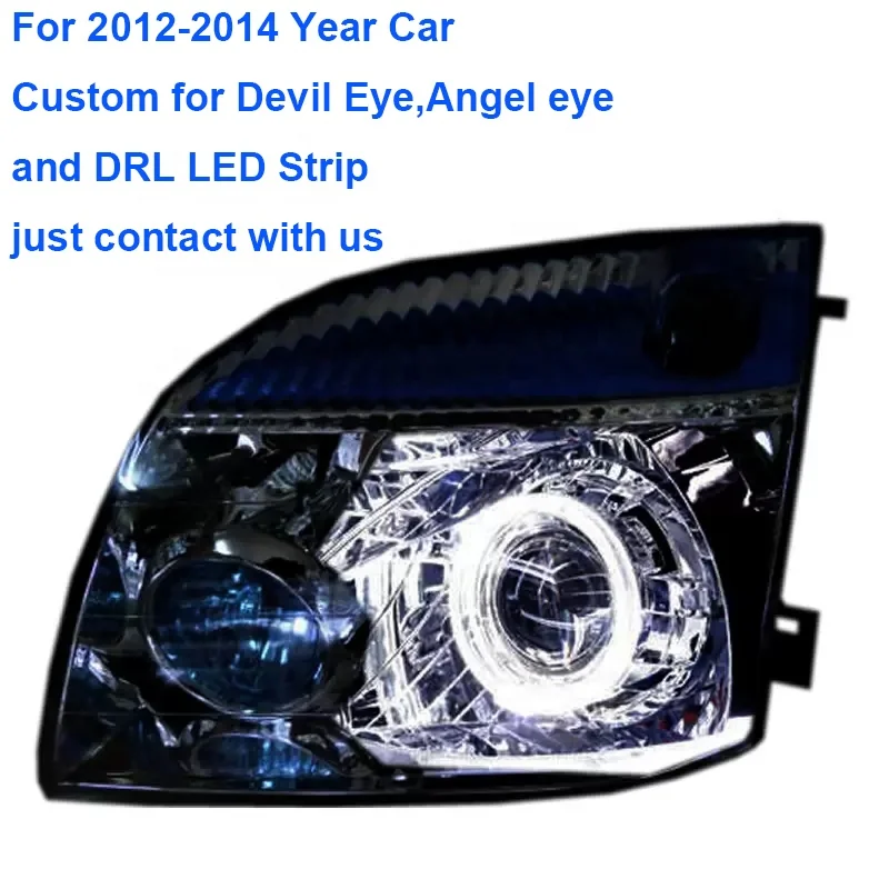 For NISSAN X-Trail FULL LED Headlights Custom Devil Eye Angel Eye Daytime Running Light Front Lamp Assembly 2001-2014