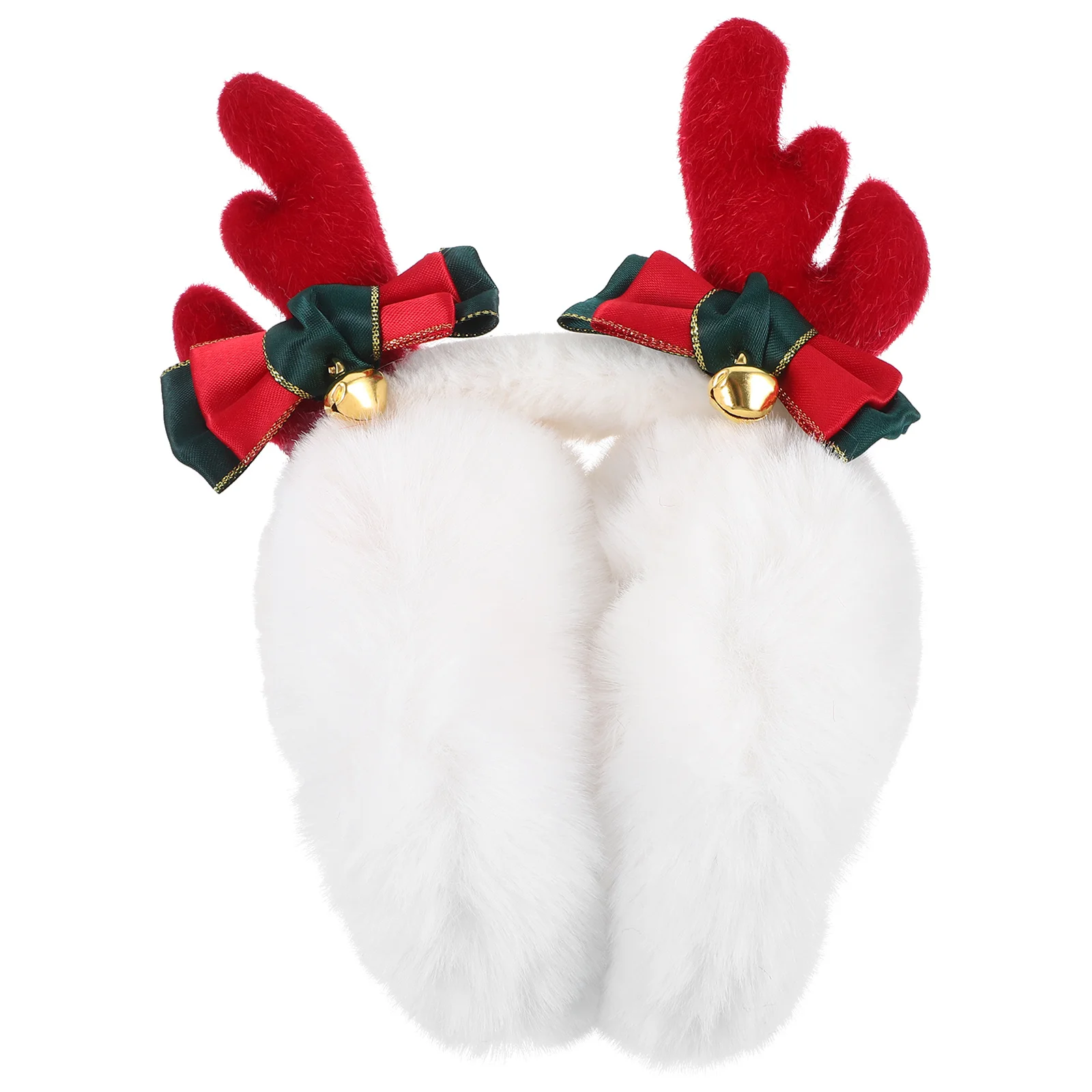 Warm Earmuff Cute Antler Design Christmas Ear Warmer Soft Comfortable Winter Headwear Protective Ear Cover