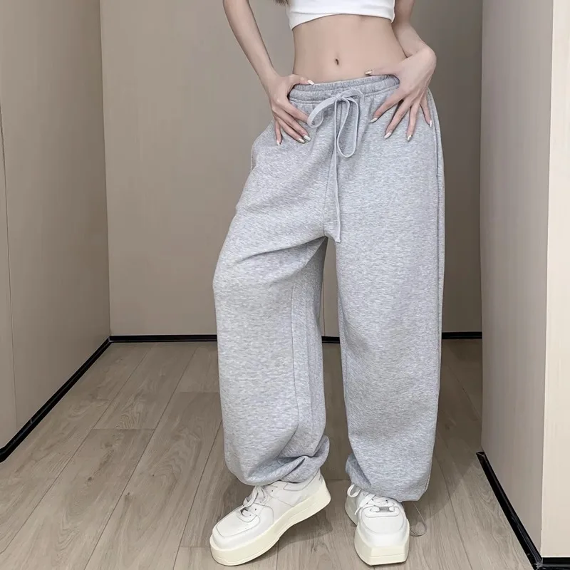 

Deeptown Y2k Oversized Gray Sweatpants Sports Jogging Baggy Casual Wide Pants Jogger Loose Korean Fashion Trousers Elastic Waist