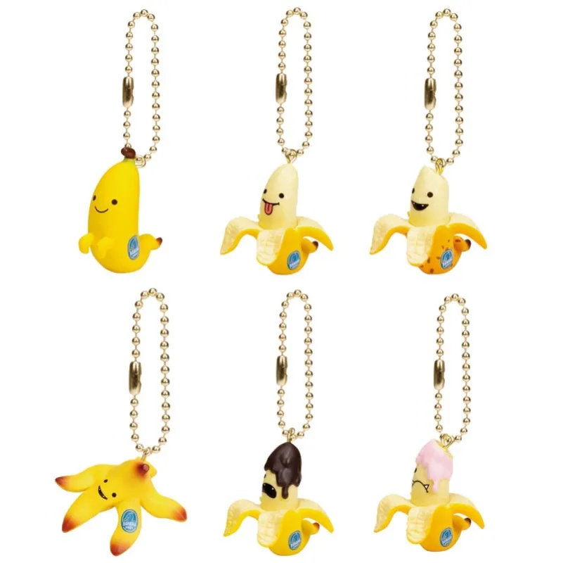

Original Japan Gashapon Capsule Toys Banana Ghost Figure Anime Kawaii Cute Keychain Bag Pendant Gachapon Doll Models