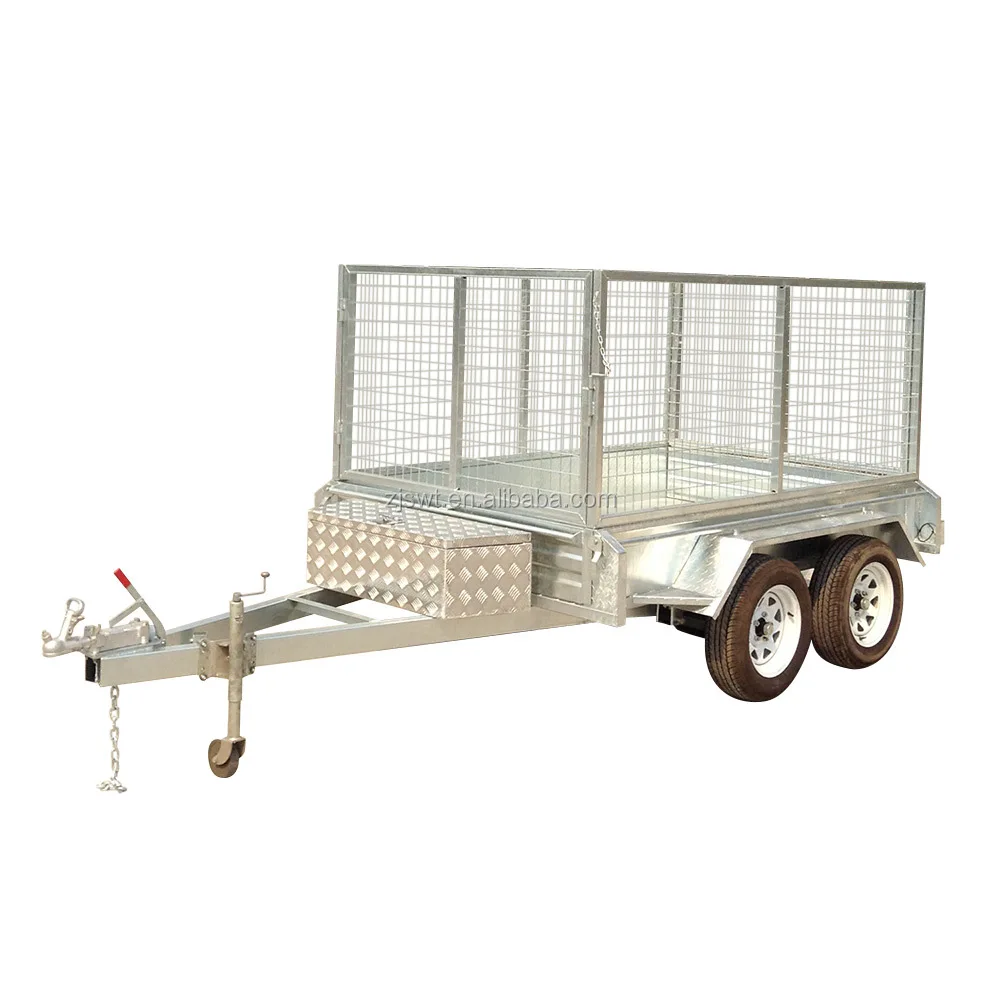 8x5-12x6 3000kg Hot Dipped Galvanized Fully Welded Heavy Duty Tandem Flatbed Trailer