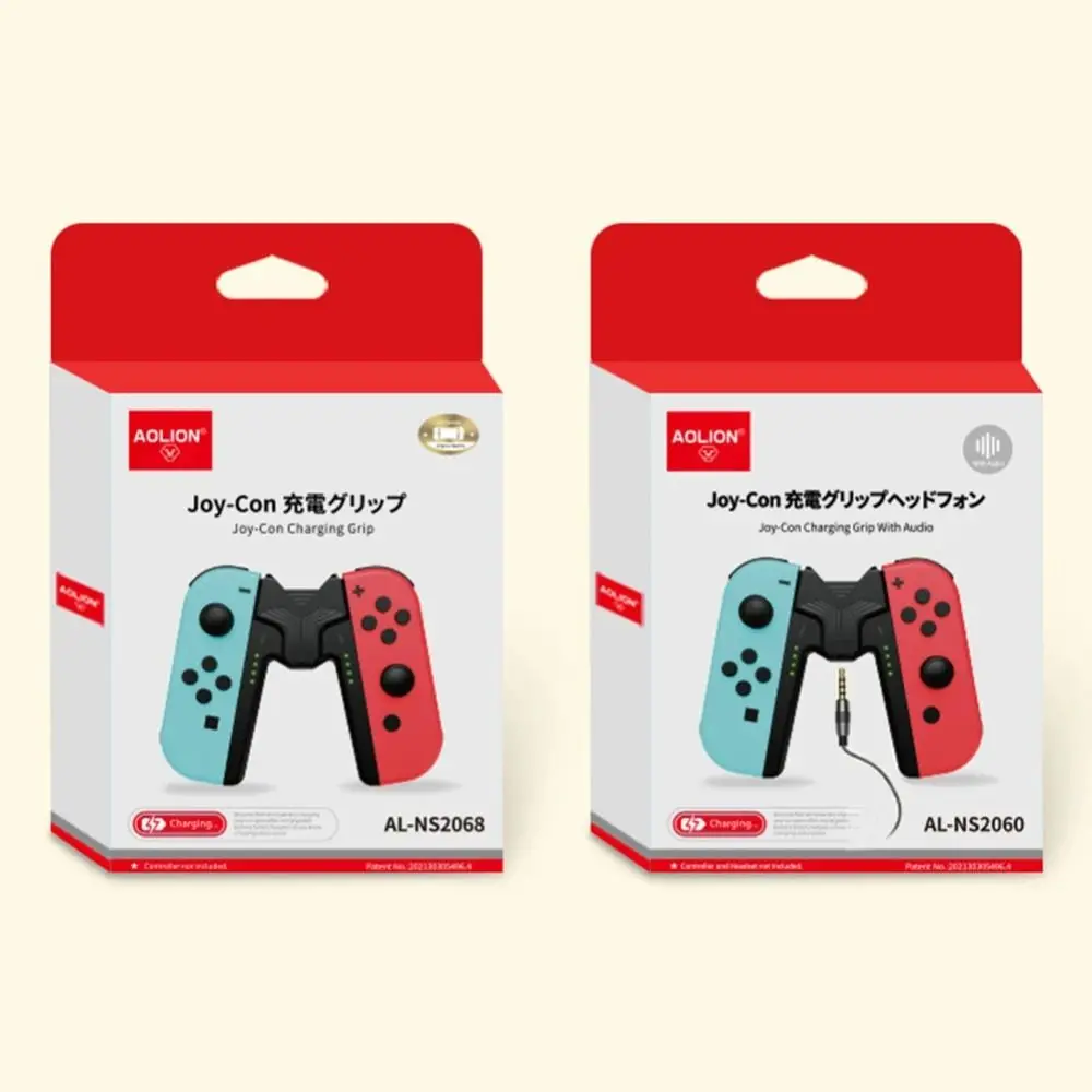 Punho de carregamento portátil para Nintendo Switch, suporte branco ABS, acessórios do jogo, preto, OLED, 2024