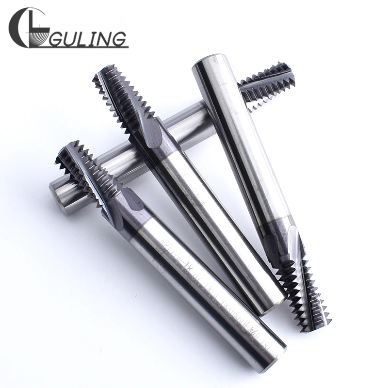 CNC 60Degree Tungsten Steel NPT American Taper Pipe Thread Milling Cutters 1/16 1/8 1/4 3/8 1/2 3/4-27 18 14 mill cutter 1\