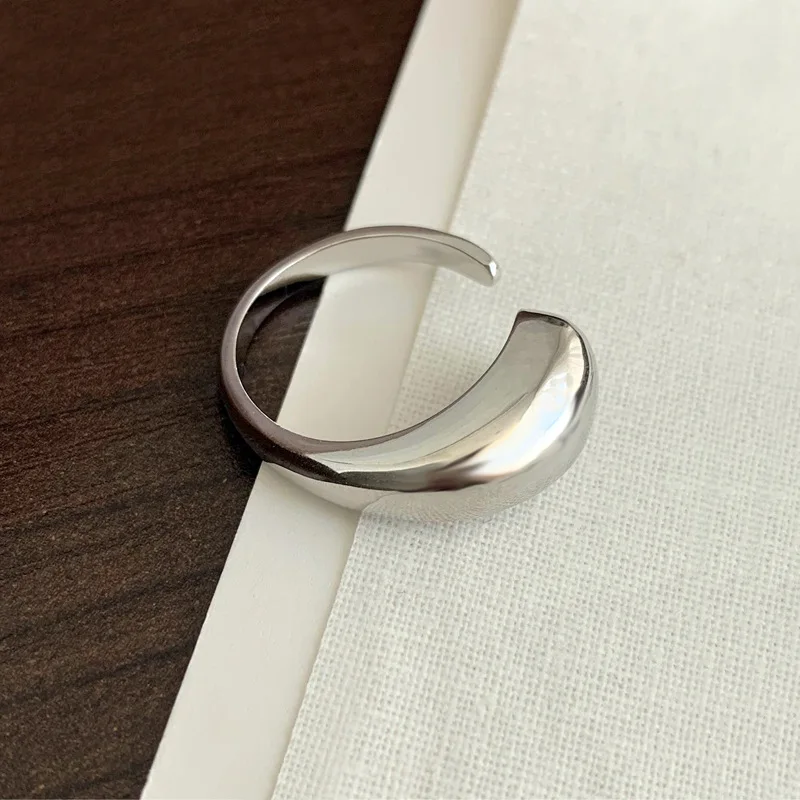 925 Sterling Silver Water Droplet Stackable Rings For Women Chrome Ring Wedding Luxury Elegant Jewelry Accessories Jewellery