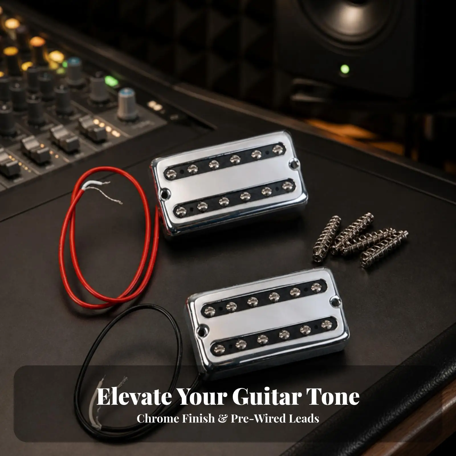 Dual Pickup Device Chrome Metal Transducer for Classical Guitar Acoustic Pickup with Insulated Wire Pair
