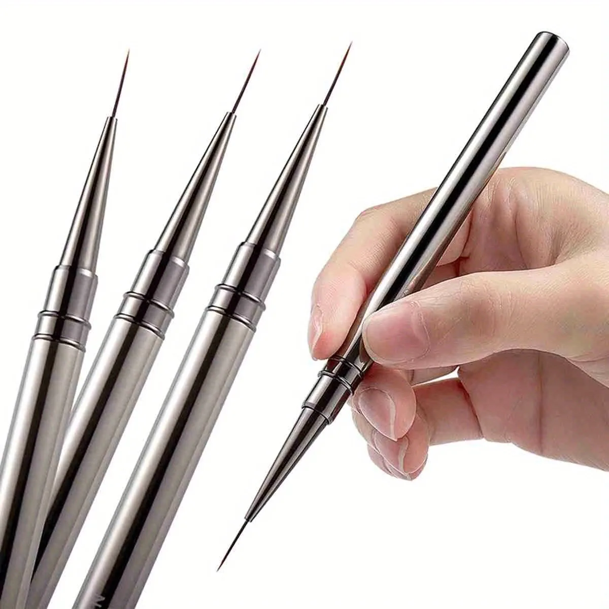 1/3/5PCS Nail Art Liner Brushes Hand Painted Brush Acrylic UV Gel Colours Paints Builder Drawing Pen DIY Manicure Design