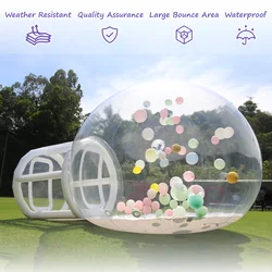 Inflatable 4M 12FT PVC Bubble House Inflatable Chlidren Toys Outdoor Commerical Castle With 1100W Air Blower 100 balloons