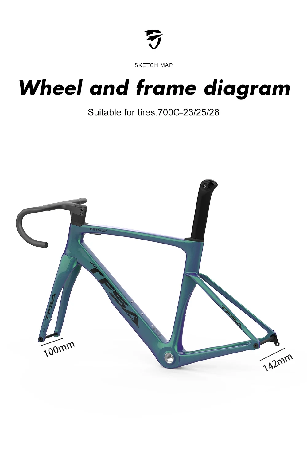 カーボンファイバーロードバイクフレーム,カメレオンペイント,エアロ