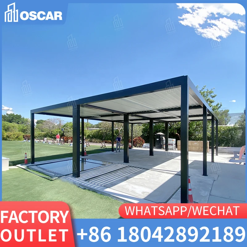 

OEM Modern Electric Roof Systems Pergola Canopy Gazebo Custom Pergola 3x4 Garden Outdoor Bioclimatic Aluminium Pergola