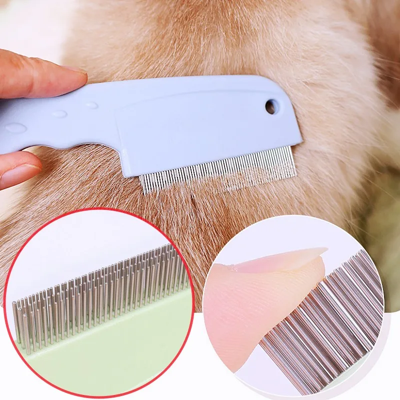 

Dog Comb Pet Hair Removal Flea Combs for Dogs Hair Cleaning Dog Grooming Massage Brush Three Sided Teeth Cat Comb Pet Products