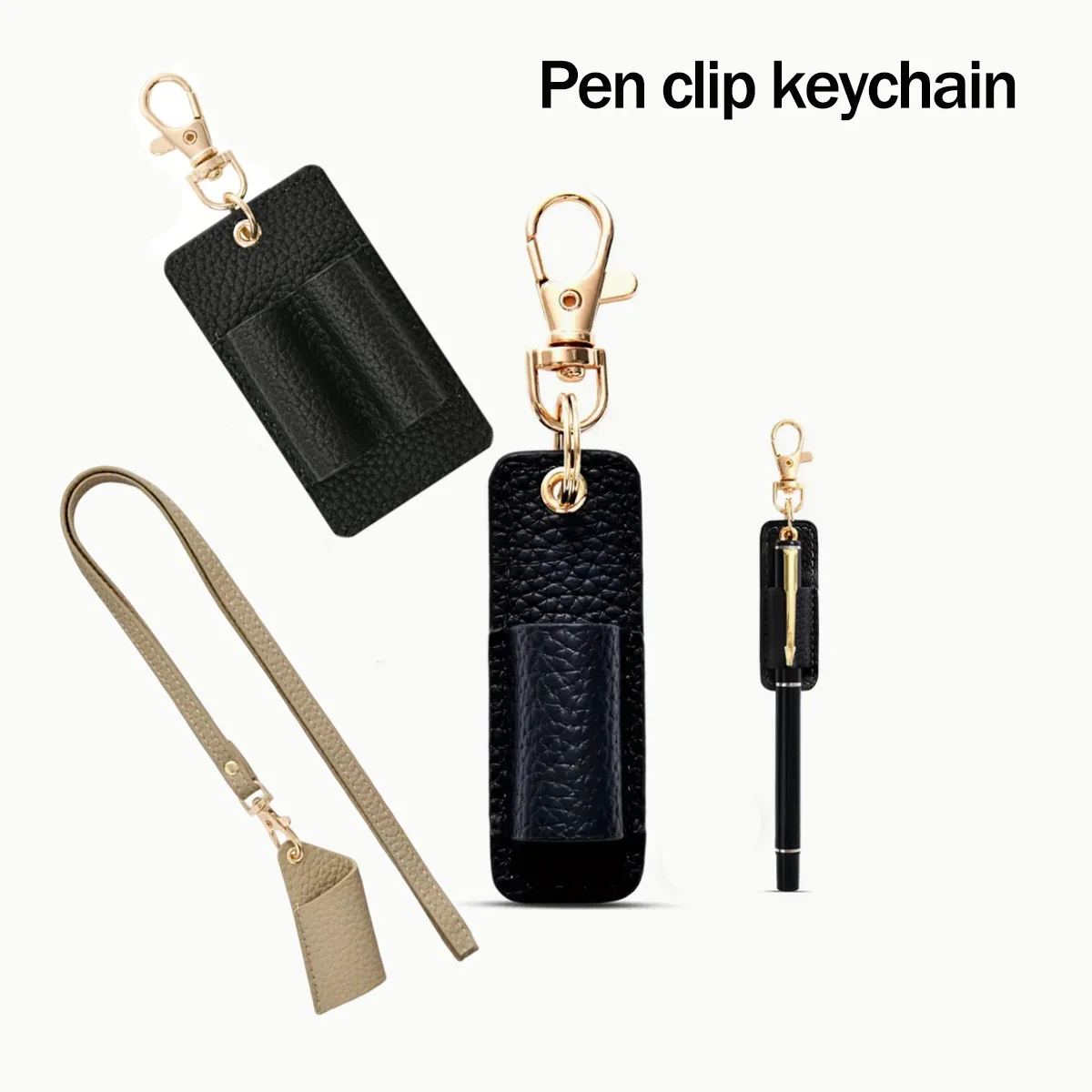 1pc Stift Clip Tragbare Schlüsselbund Mini Stift Halter Büro Stift Veranstalter Tragbare Unterzeichnung Stift Neck Strap Stift Halter Stift Clip schlüsselbund