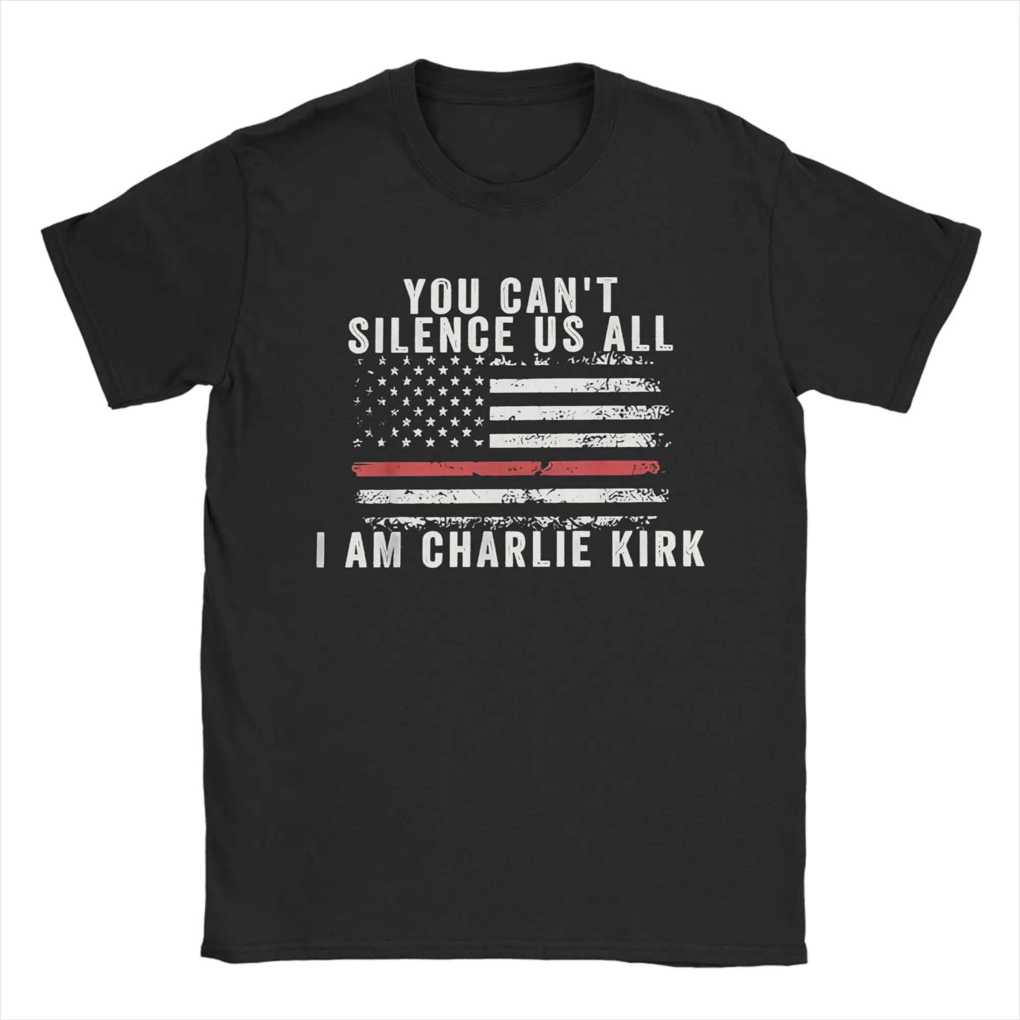لا يمكنك صمتنا كل ما أنا تشارلي كيرك تي شيرت للرجال الجدة القطن تي شيرت س الرقبة قصيرة الأكمام تي شيرت حجم كبير بلايز