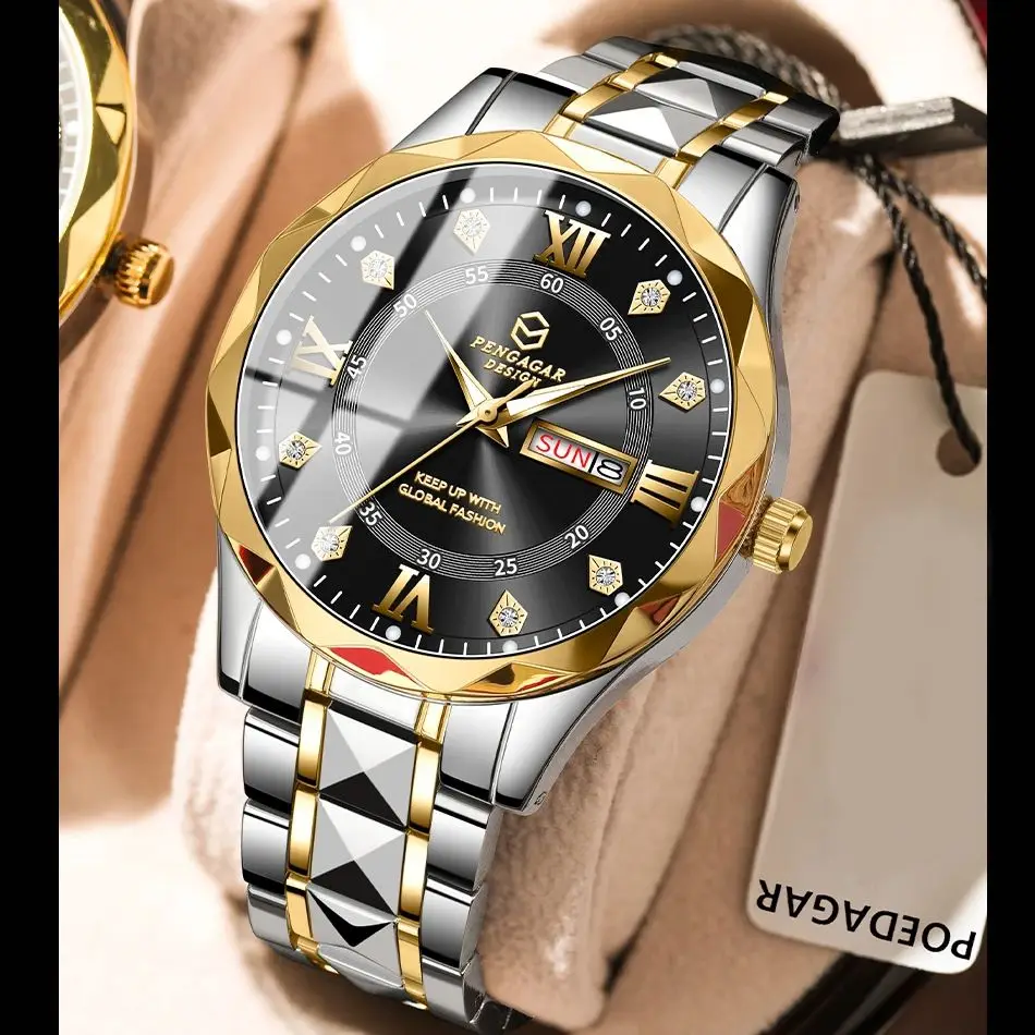 2025 Top Brand Men Business Sports Quartz Watch Classic Waterproof Luminous Calendar Creative Clock Male Personalized Wristwatch