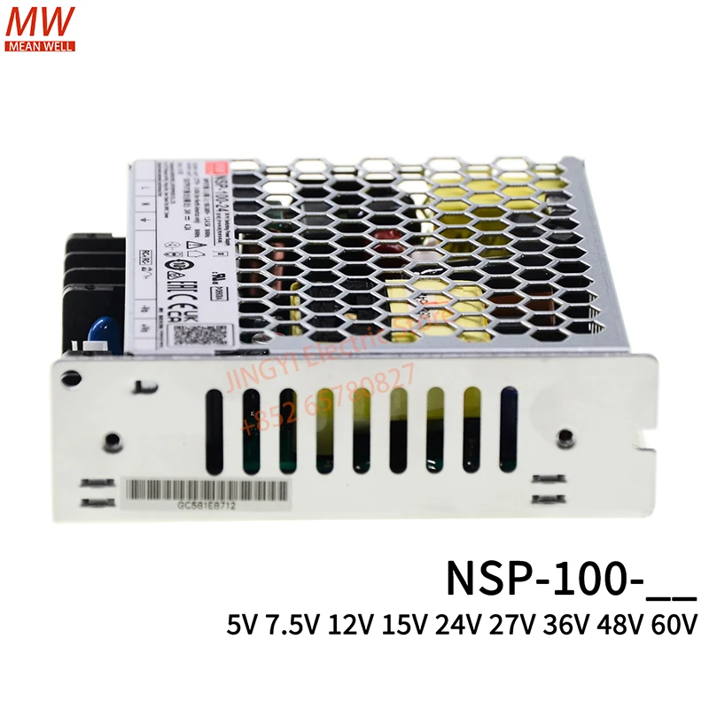 MEAN WELL Switching Power Supply 100W NSP-100-5 NSP-100-7.5 NSP-100-12 NSP-100-15 NSP-100-24 NSP-100-27 NSP-100-36 NSP-100-48 60