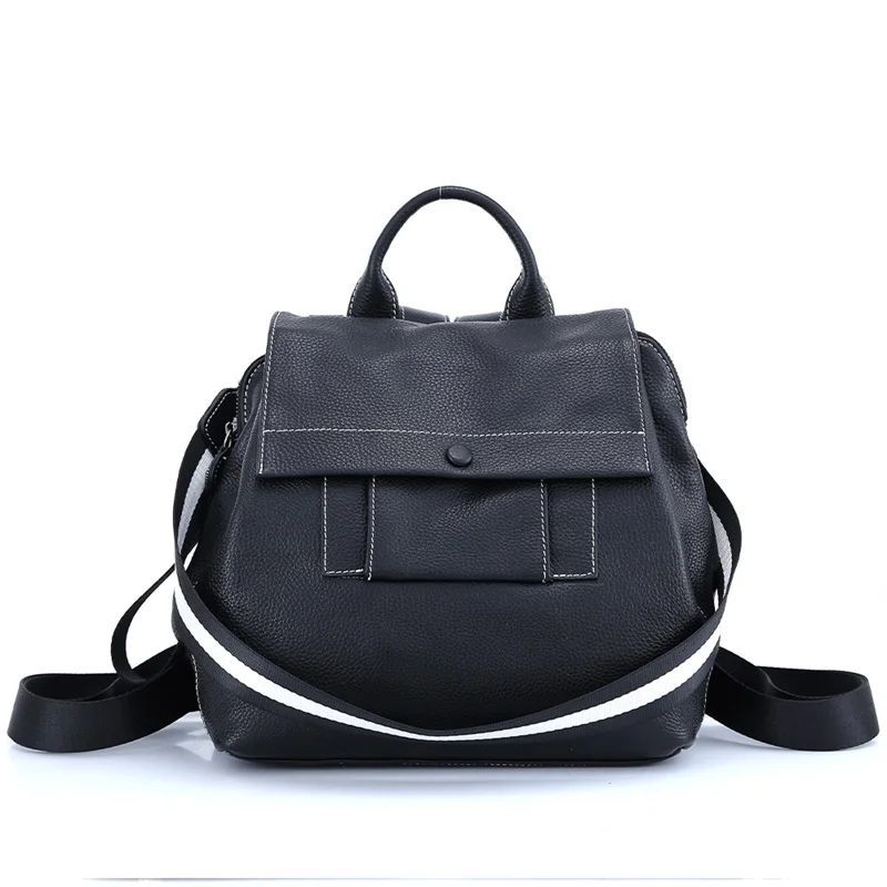 Light Luxury Fashion High-quality Top Layer Cowhide Backpack Large Capacity Casual Versatile Multi-functional Travel Bag Trendy