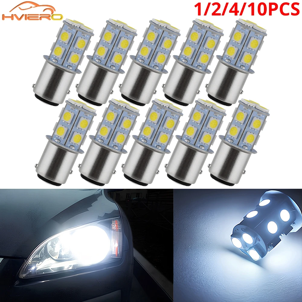 1/2/4/10pcs 1156 BA15S P21w 1157 BAY15D 5050 13smd Car Turn Signal Brake Light 12V Ultra Bright Auto Parking Tail Reversing Lamp