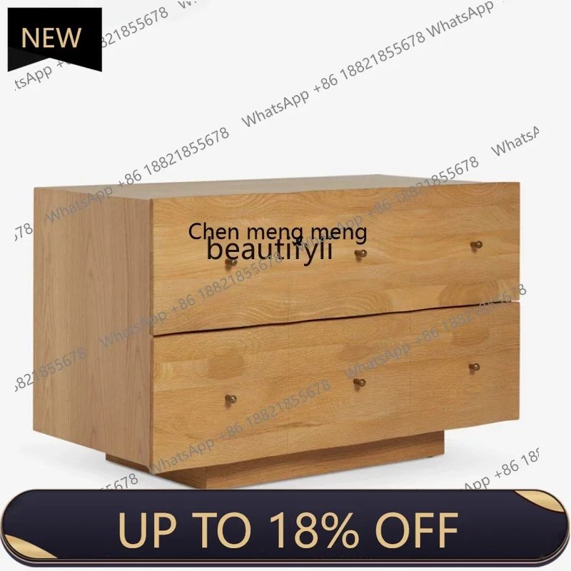 

P178 Bedside Table Cream Style Modern Simple Storage Home Storage Bedroom Bedside Locker living room furniture