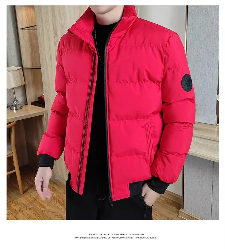 سترات قطنية شتوية عصرية بسحاب، سترات مبطنة بالقطن دافئة، ملابس رياضية شتوية غير رسمية مبطنة بالقطن، ملابس خارجية للرجال