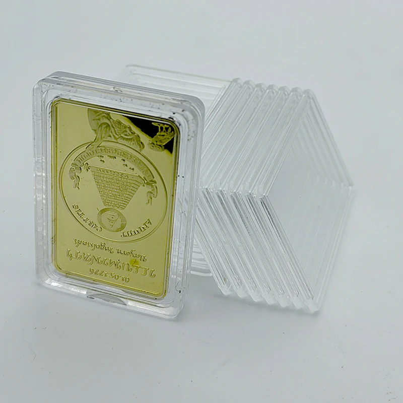 Lot X 100pcs  1OZ Silver Or Gold BAR box size 50x29x3mm BULLION PLASTIC BOX CLEAR PLATIC BOX