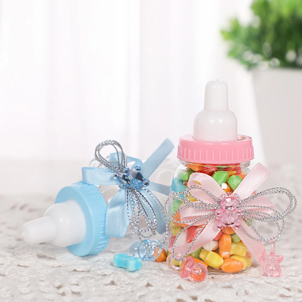 

12 Pcs Baby Shower Candy Box Party Favors Small Infant Bottles for Gifts Chocolate Packaging Decorative Lightweight