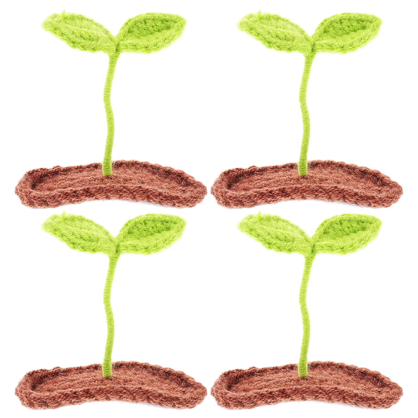 

4 Pcs Hair Clip Clips Bean Sprout Hairpins Childrens Accessories Light Green Grass