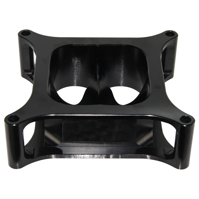 2 inch T6 Aluminum Black 4150 CNC Machined Carburetor Spacer Square Bore 4 Port For Chevy GM LSX Chevrolet Ford 302 SBC