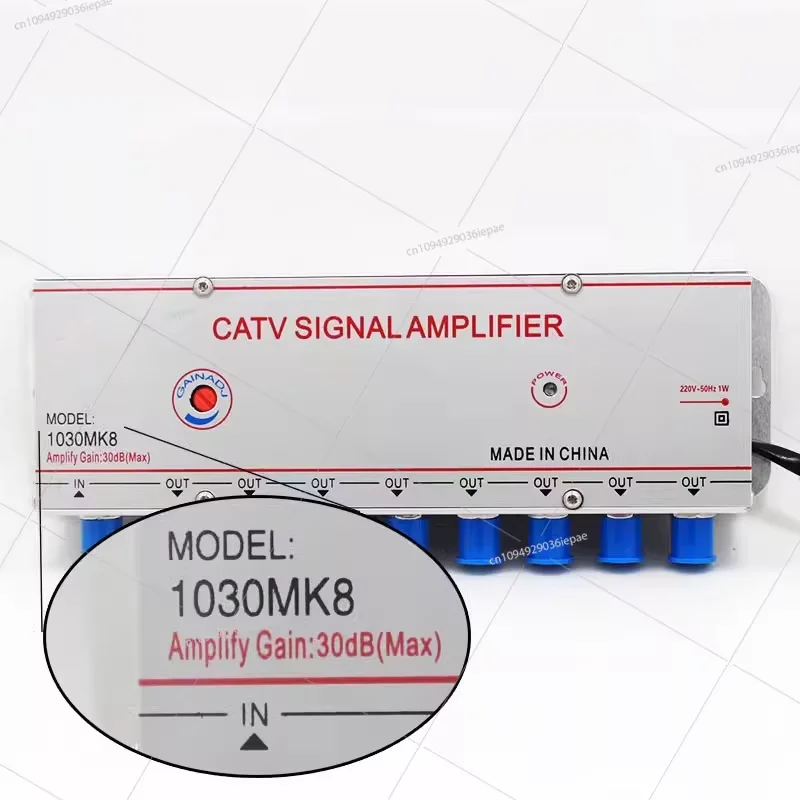 220V 30DB 1030MK8 1 ingresso 8 uscite TV via cavo ripetitore di segnale cavo digitale analogico amplificatore di segnale TV